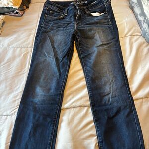 American Eagle Outfitters Women's Dark Blue Skinny Jeans